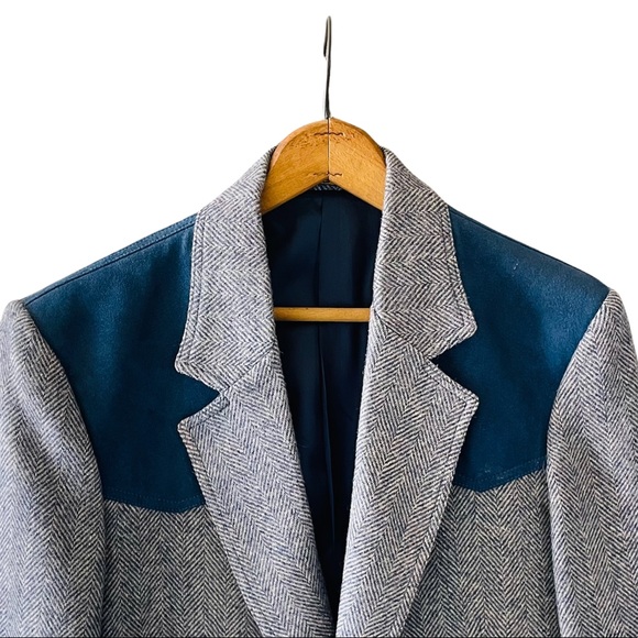 Pendleton Wool Blazer with suede accents. Men’s 40 Long like new vintage - Picture 5 of 11